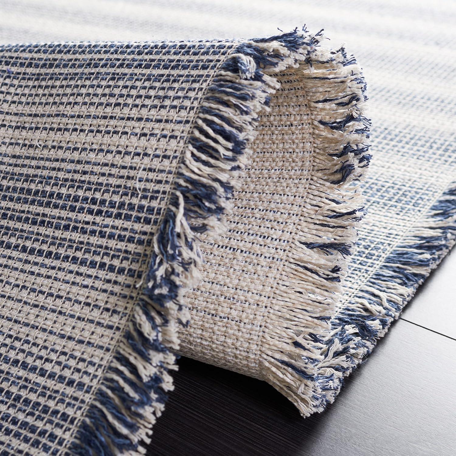 Augustine AGT501 Machine Made Indoor Area Rug - Ivory/Navy - 5'x7'-7" - Safavieh