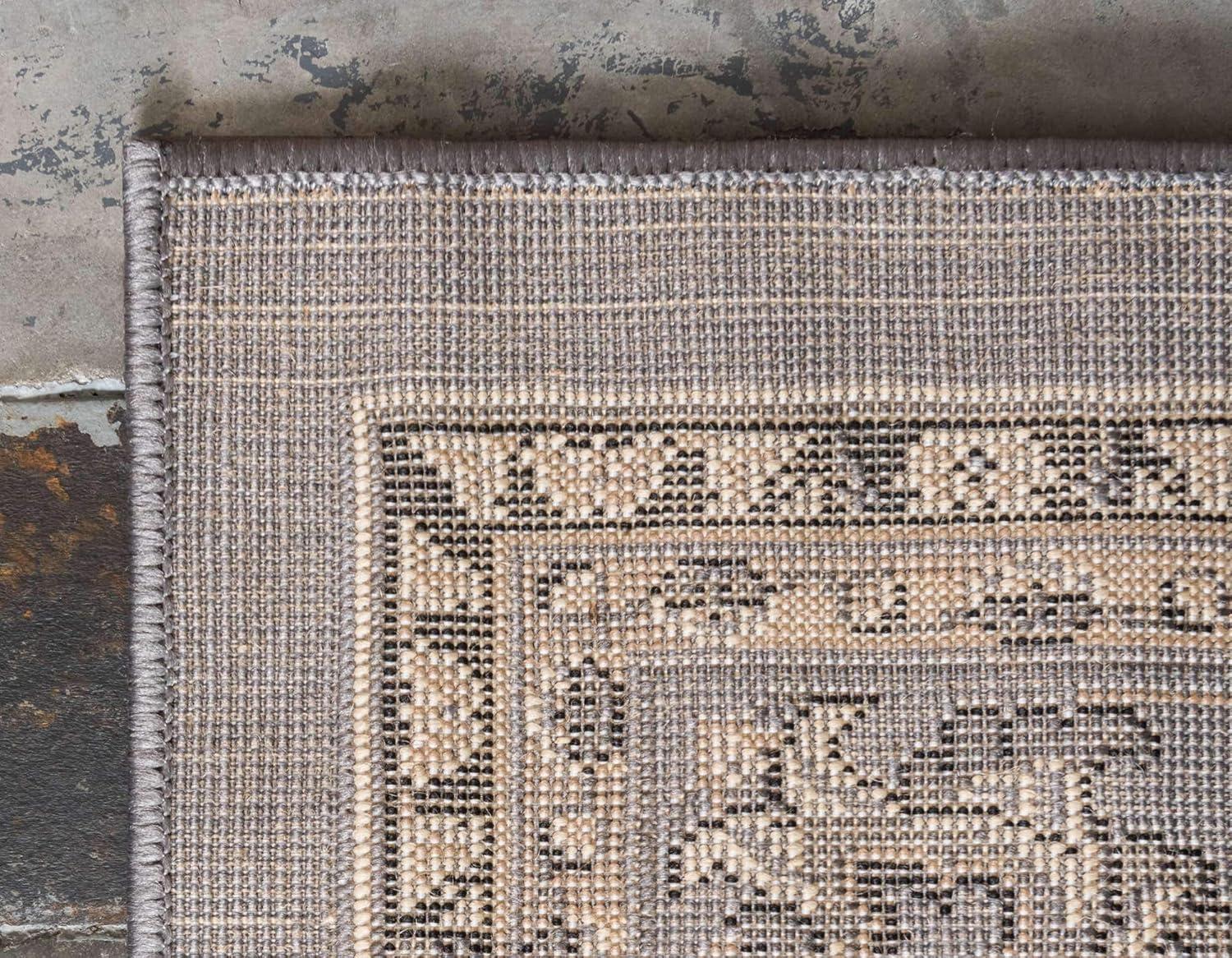 Unique Loom 6' 0 x 9' 0 Sialk Hill Washington Gray Area Rug