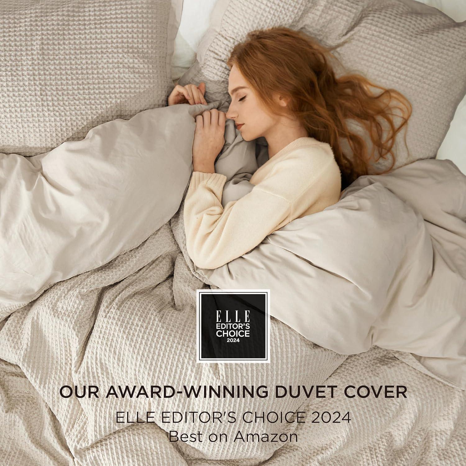 Bedsure Bedsure 100% Cotton Waffle Weave Duvet Cover