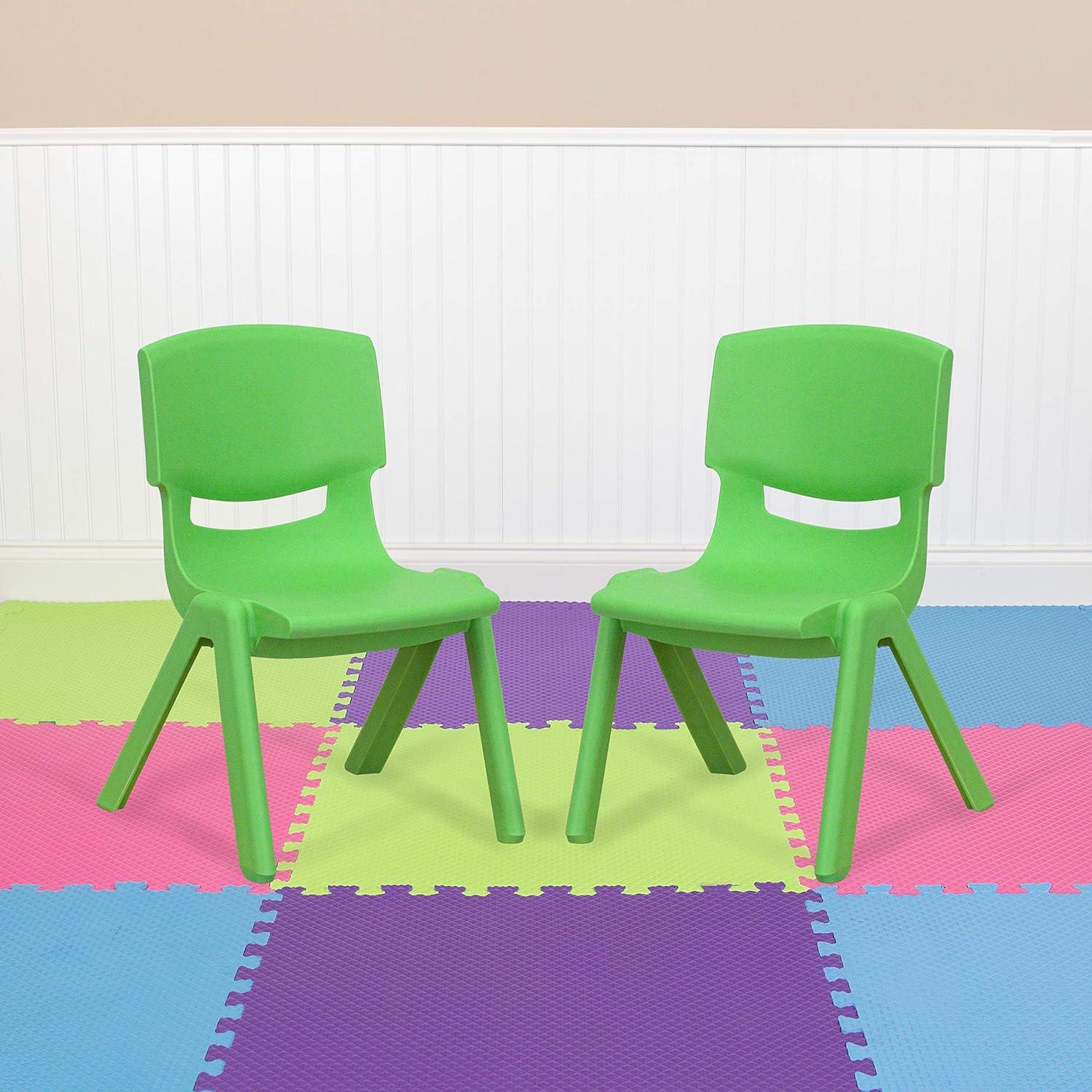 Energetic Green Lightweight Stackable Toddler School Chair