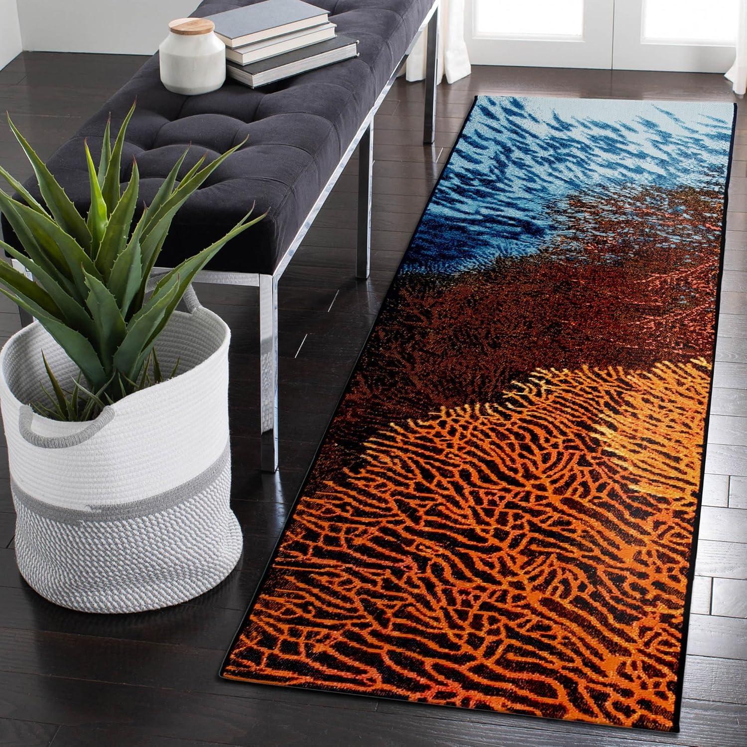 Liora Manne Marina Coral Indoor/Outdoor Rug Ocean 1'11" x 7'6"