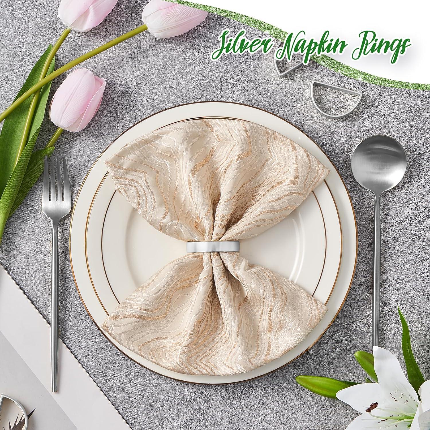 unbranded 6 Pcs D Word Napkin Ring Restaurant Decorations Festival Banquet