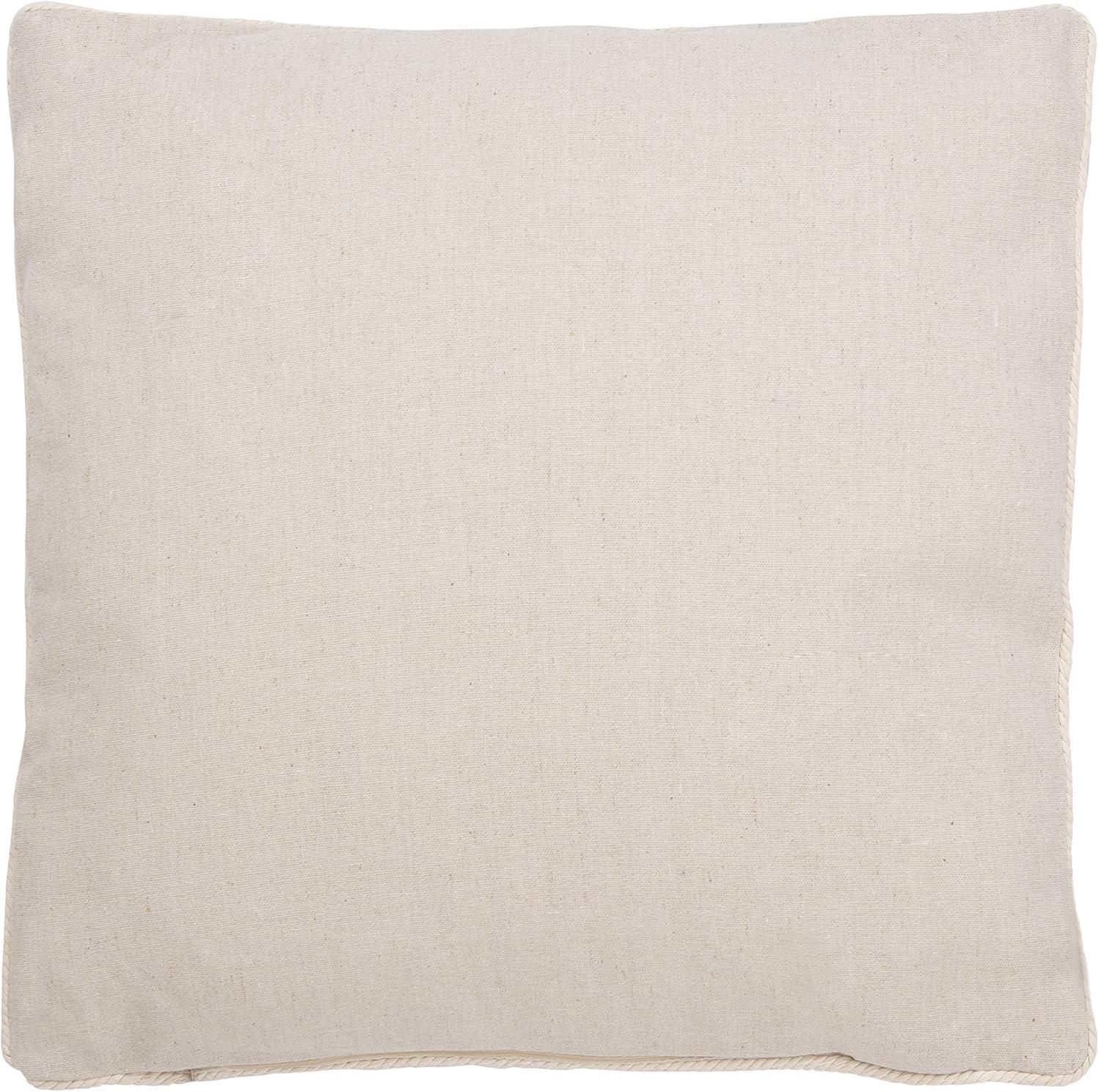 Felina Fish Embroidered Cream Coastal Throw Pillow