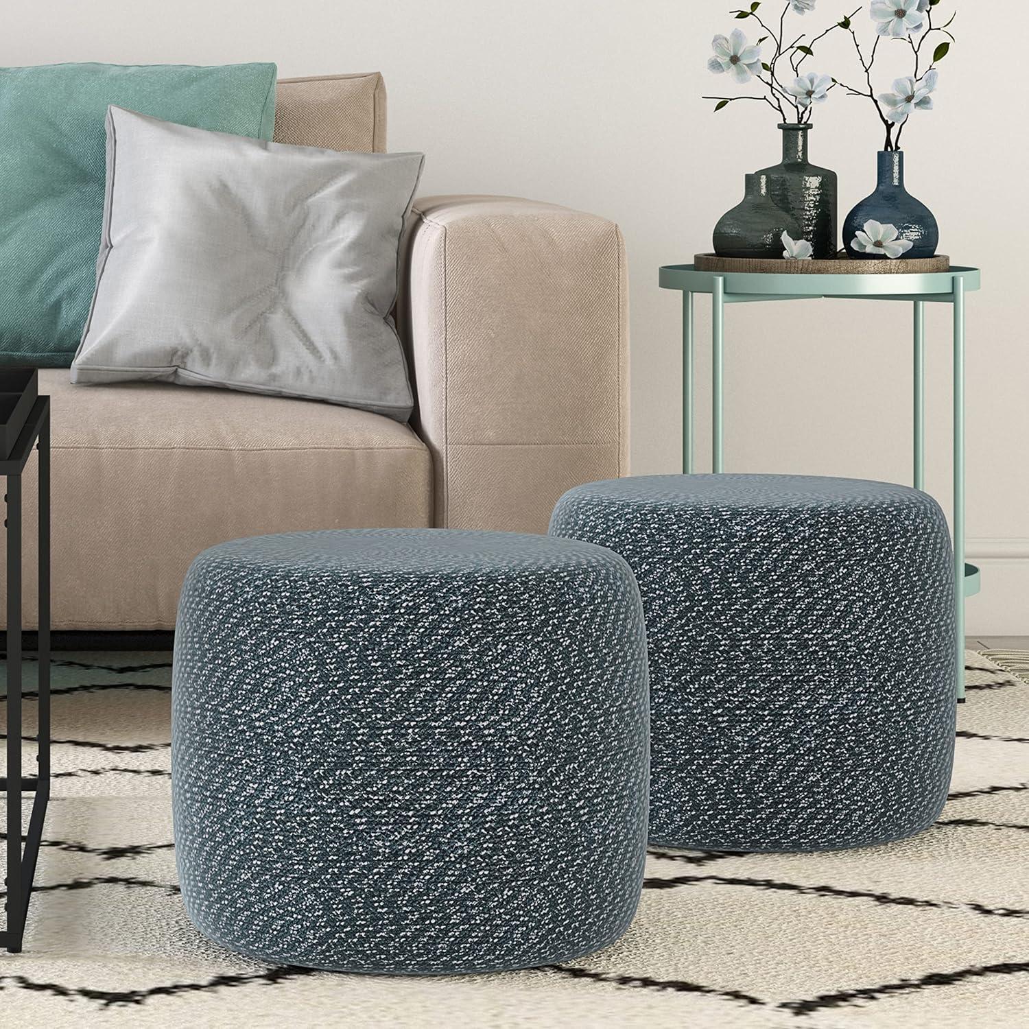 Simpli Home Bayley Upholstered Pouf