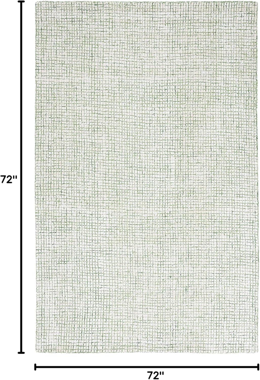 SAFAVIEH Abstract Dalia Geometric Abstract Area Rug, Ivory/Green, 6' x 6' Square