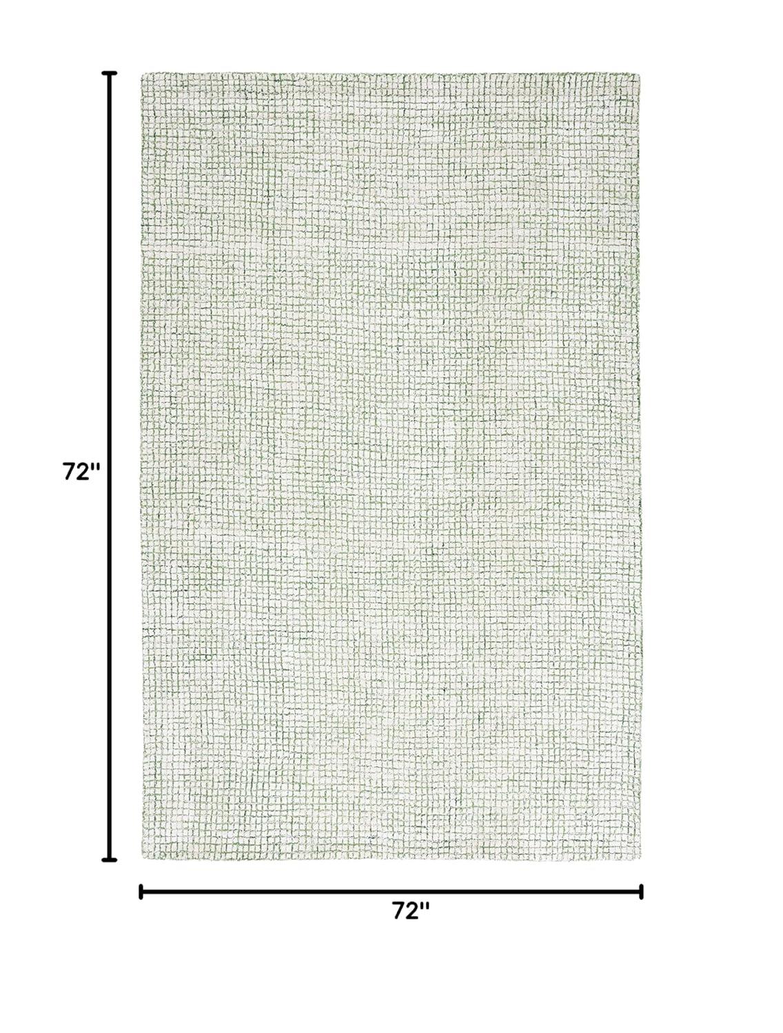 SAFAVIEH Abstract Dalia Geometric Abstract Area Rug, Ivory/Green, 6' x 6' Square