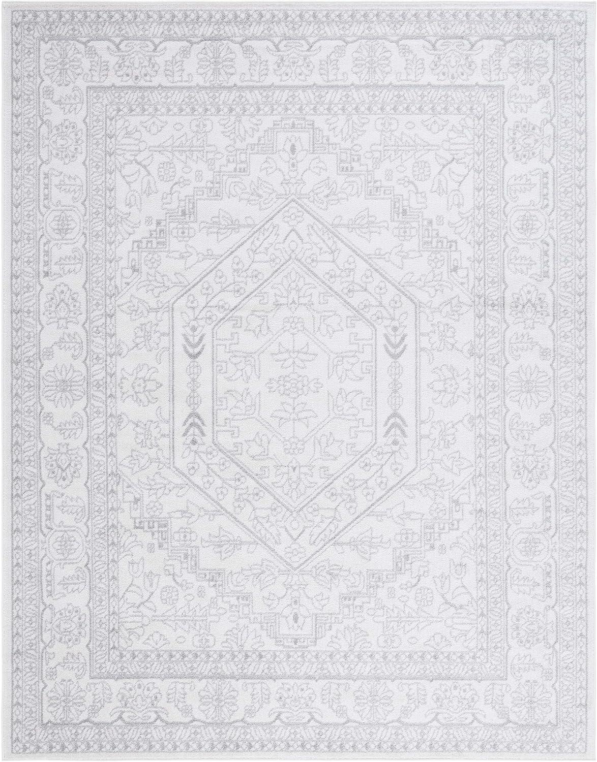 Adirondack ADR108 Power Loomed Area Rug - Ivory/Silver - 8'x10' - Safavieh.