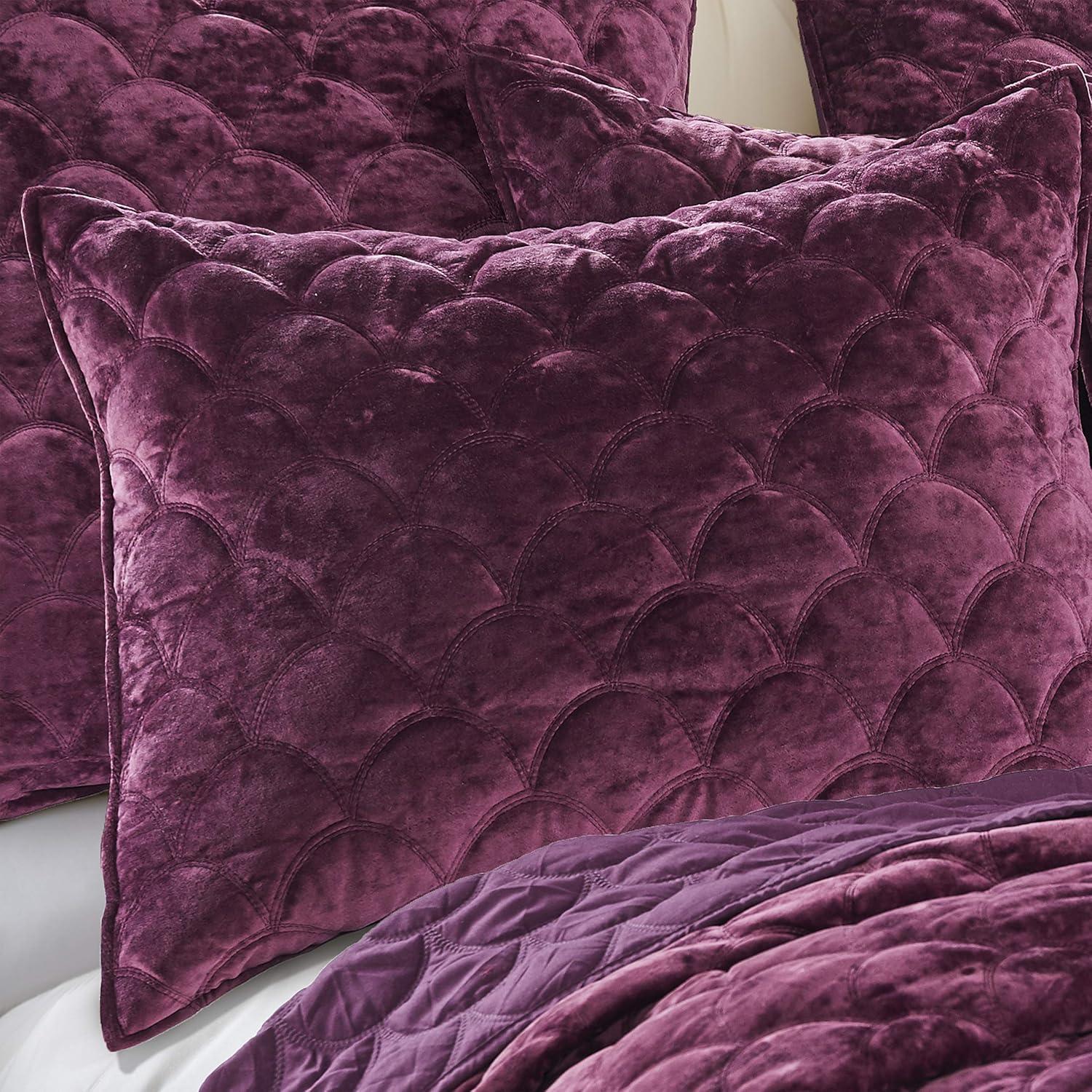 Ellora Velvet Full/Queen Quilt Purple - Birch Hill by Levtex Home