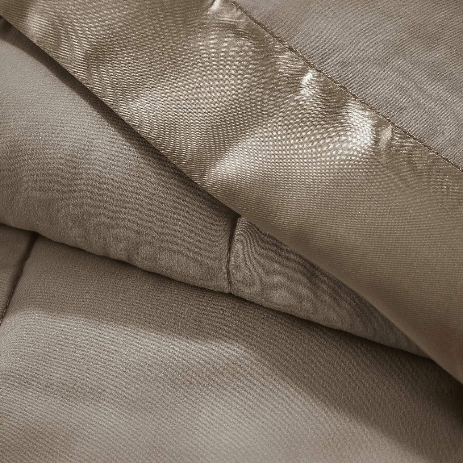 Lightweight Down Alternative Blanket with Satin Trim