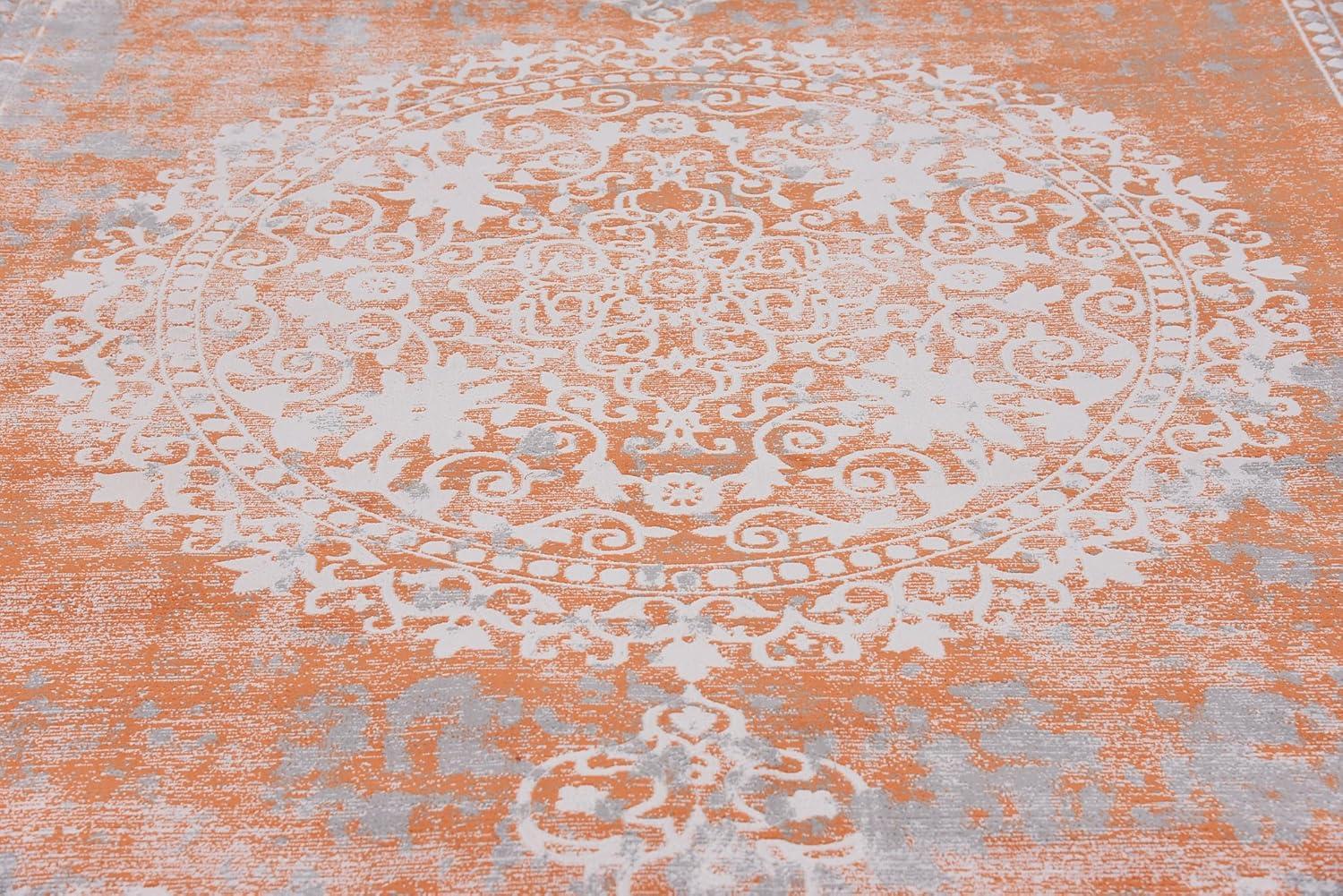 Unique Loom New Classical Collection Area Rug - Olwen (8' x 11' 4" Rectangle Terracotta/Gray)