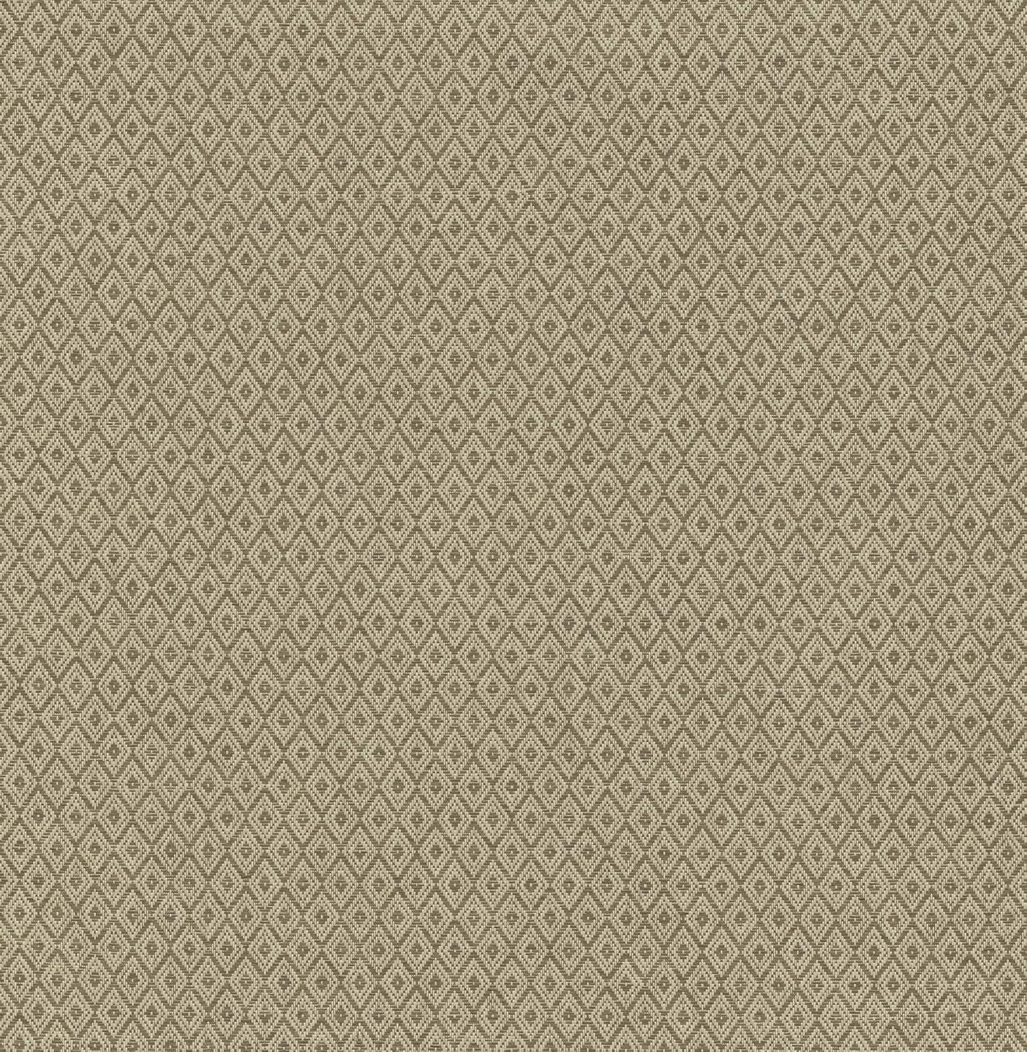 Beige and Brown Grasscloth Geometric Wallpaper Roll