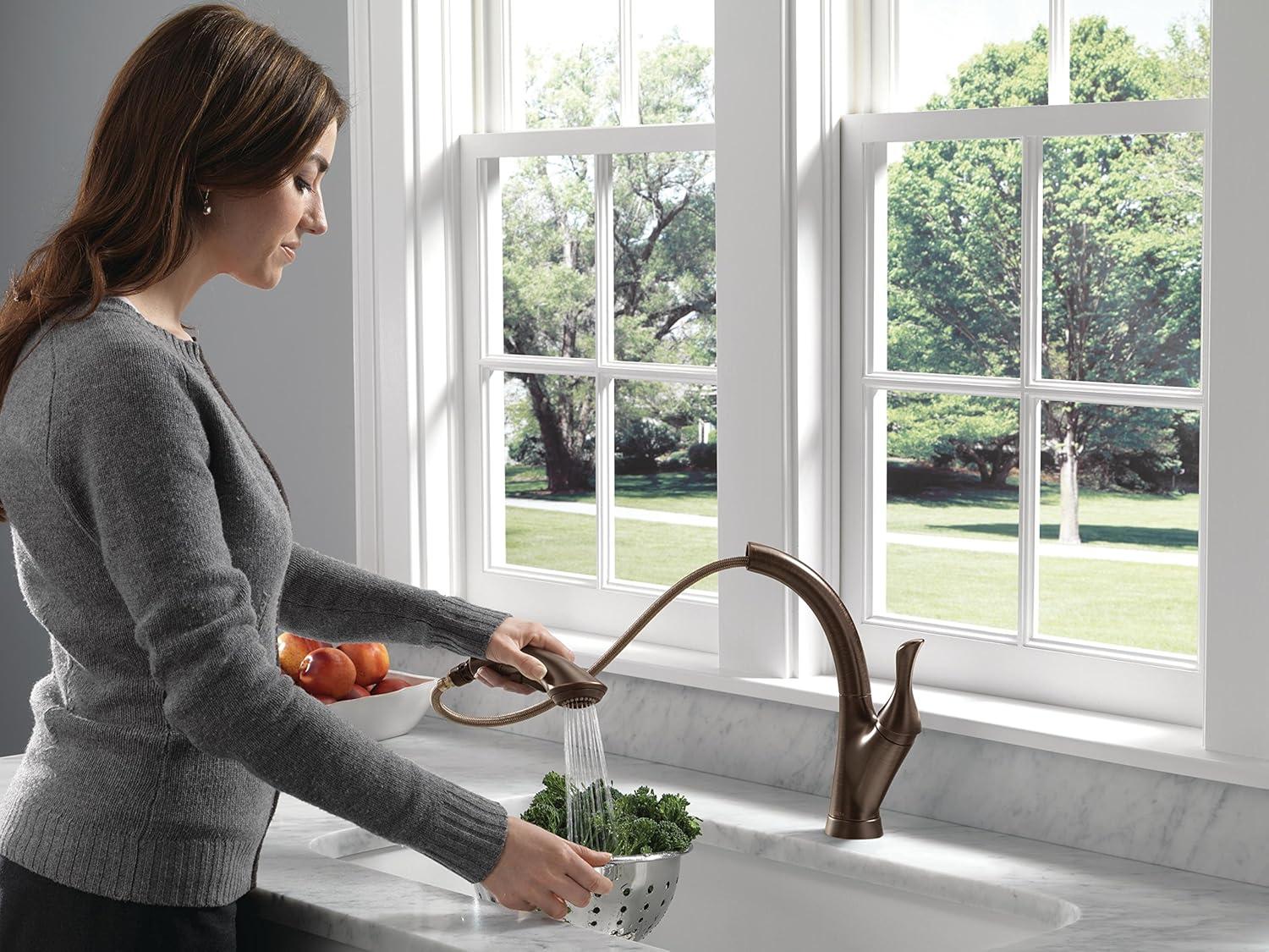 Linden Pull Out Touch Single Handle Kitchen Faucet with Accessories