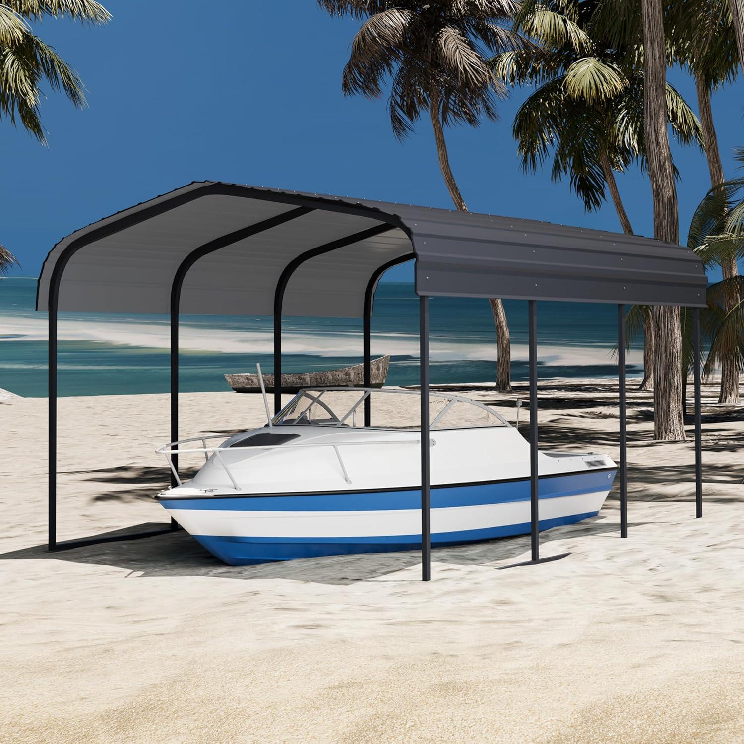 Steel Carport, Galvanized Multiple Sizes