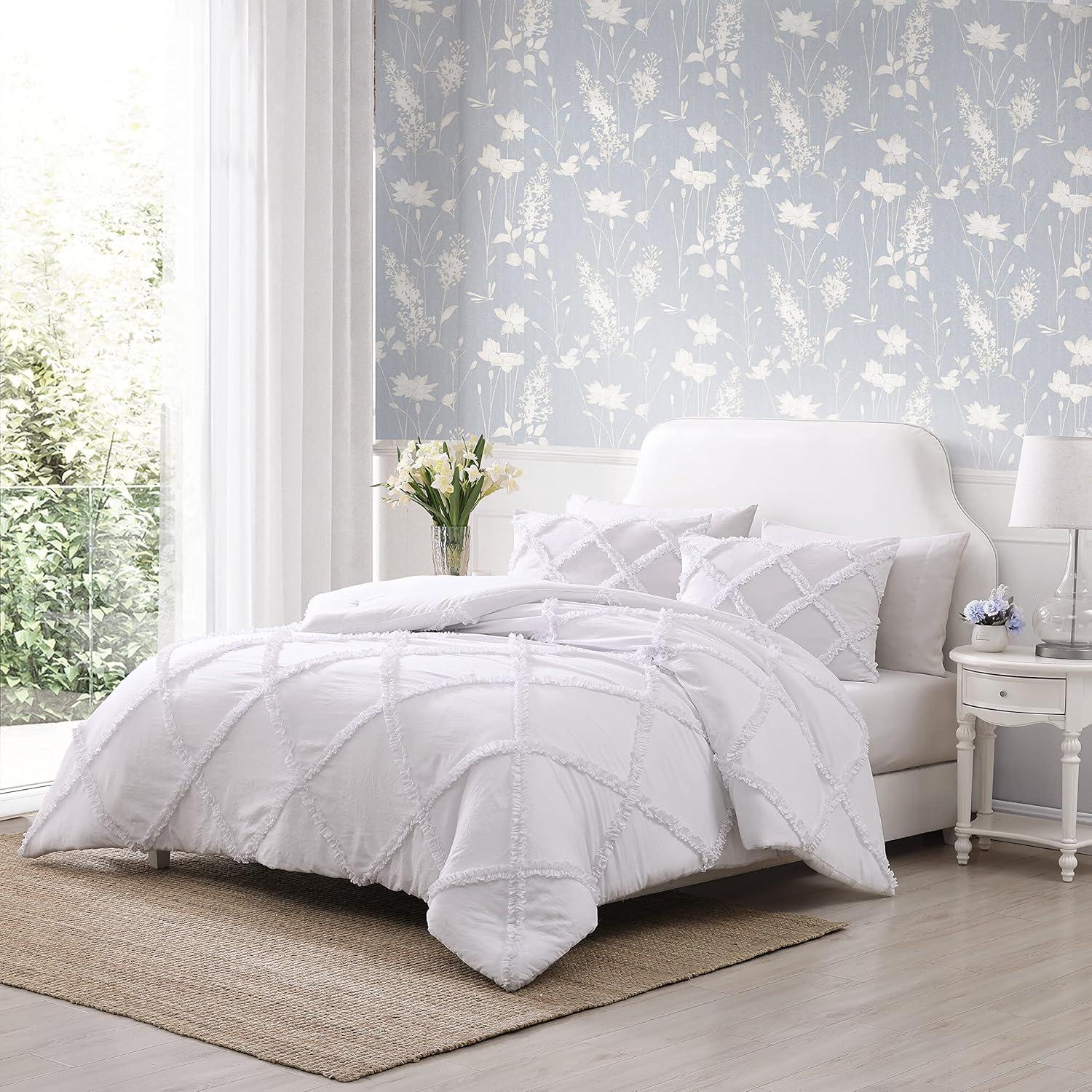 Laura Ashley Norah Comforter Bedding Set White