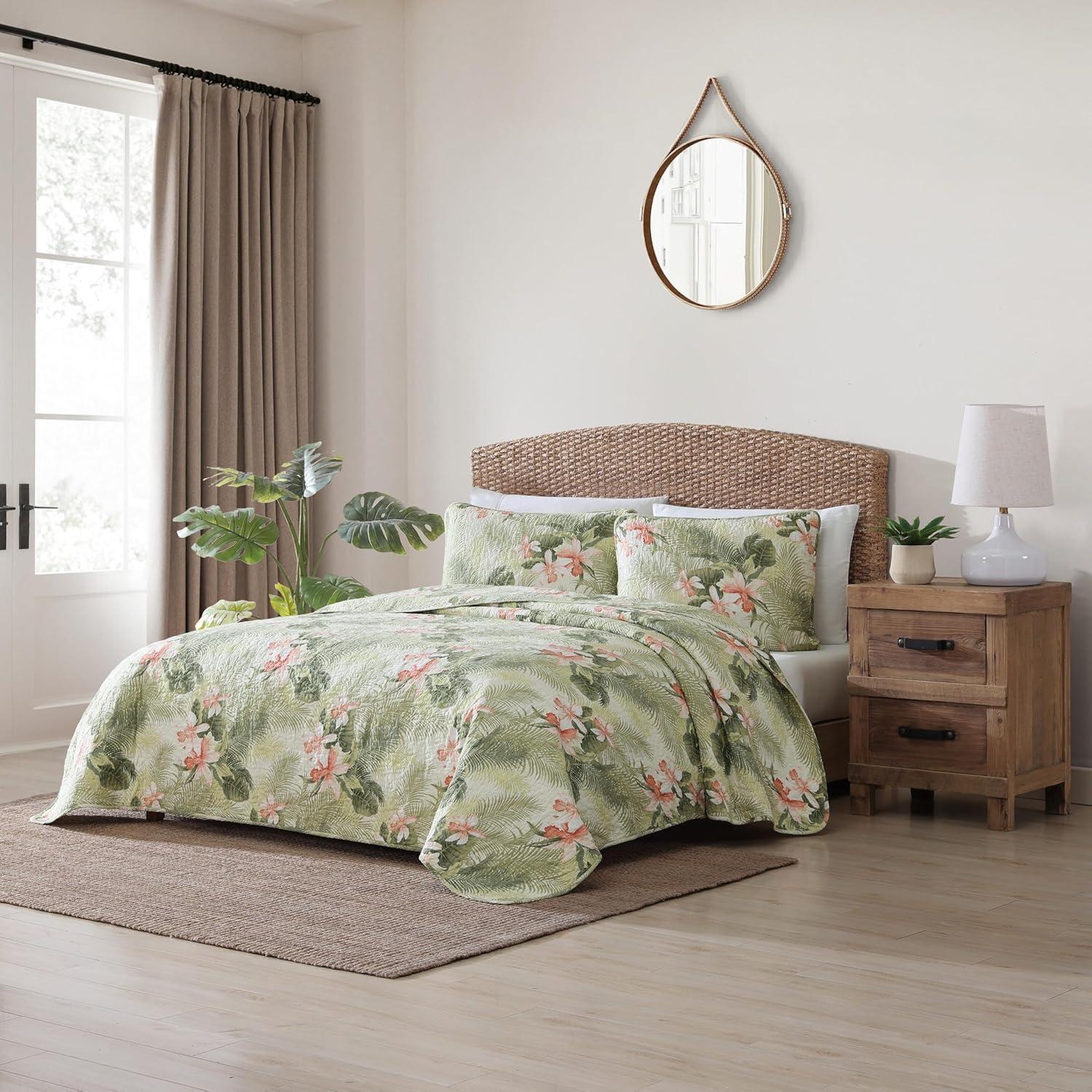 Tropical Orchid Palm Quilt & Sham Set Green - Tommy Bahama