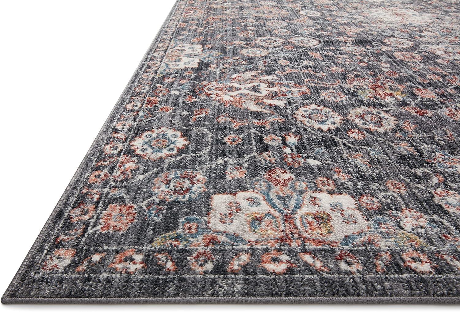 Loloi II Cassandra Collection CSN-03 Charcoal / Rust Oriental Area Rug 5'-3" x 7'-9"