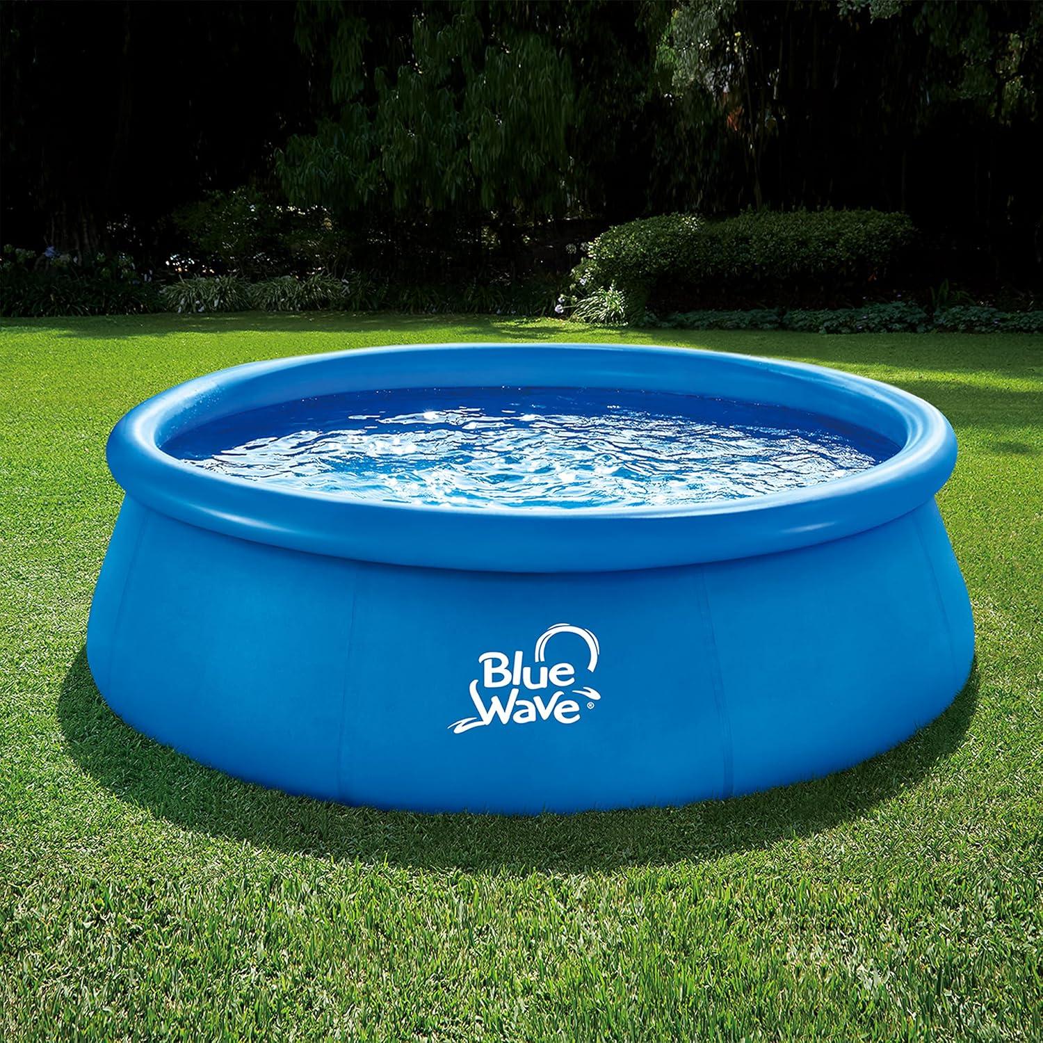 Blue Wave 9ft Round 30in Deep Speed Set Family Pool with Cover