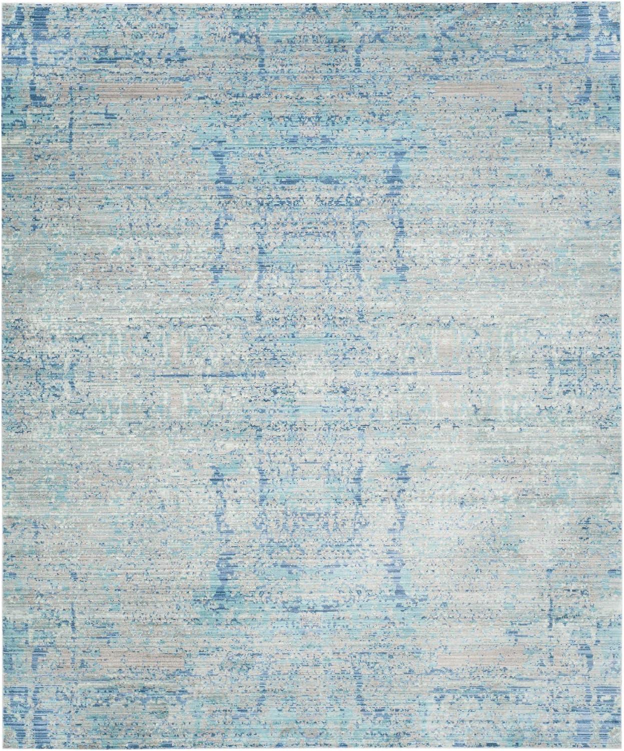 Mystique Light Blue/Multi Large Rectangle Rug-Color:Light Blue/Multi,Shape:Large Rectangle,Size:8' x 10'