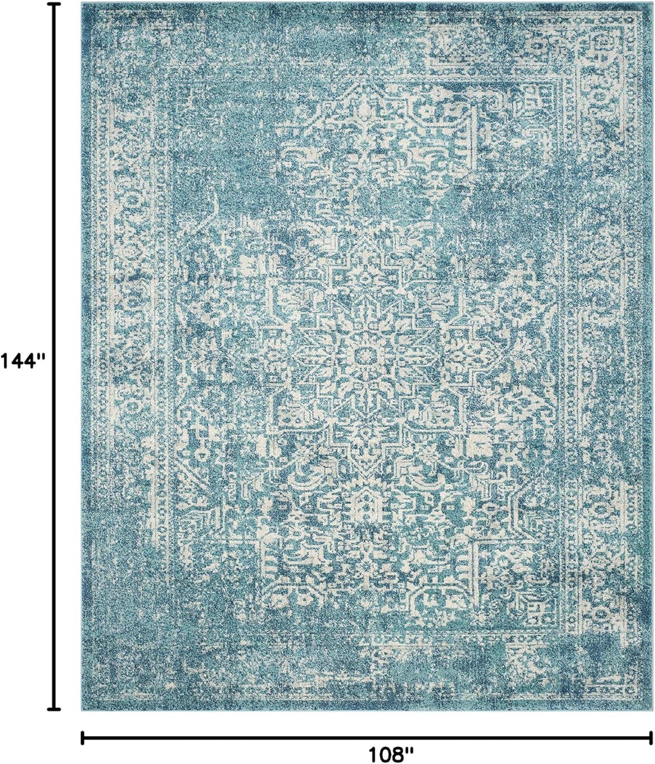 Evoke EVK256 Power Loomed Indoor Area Rug - Blue/Ivory - 9'x12' - Safavieh
