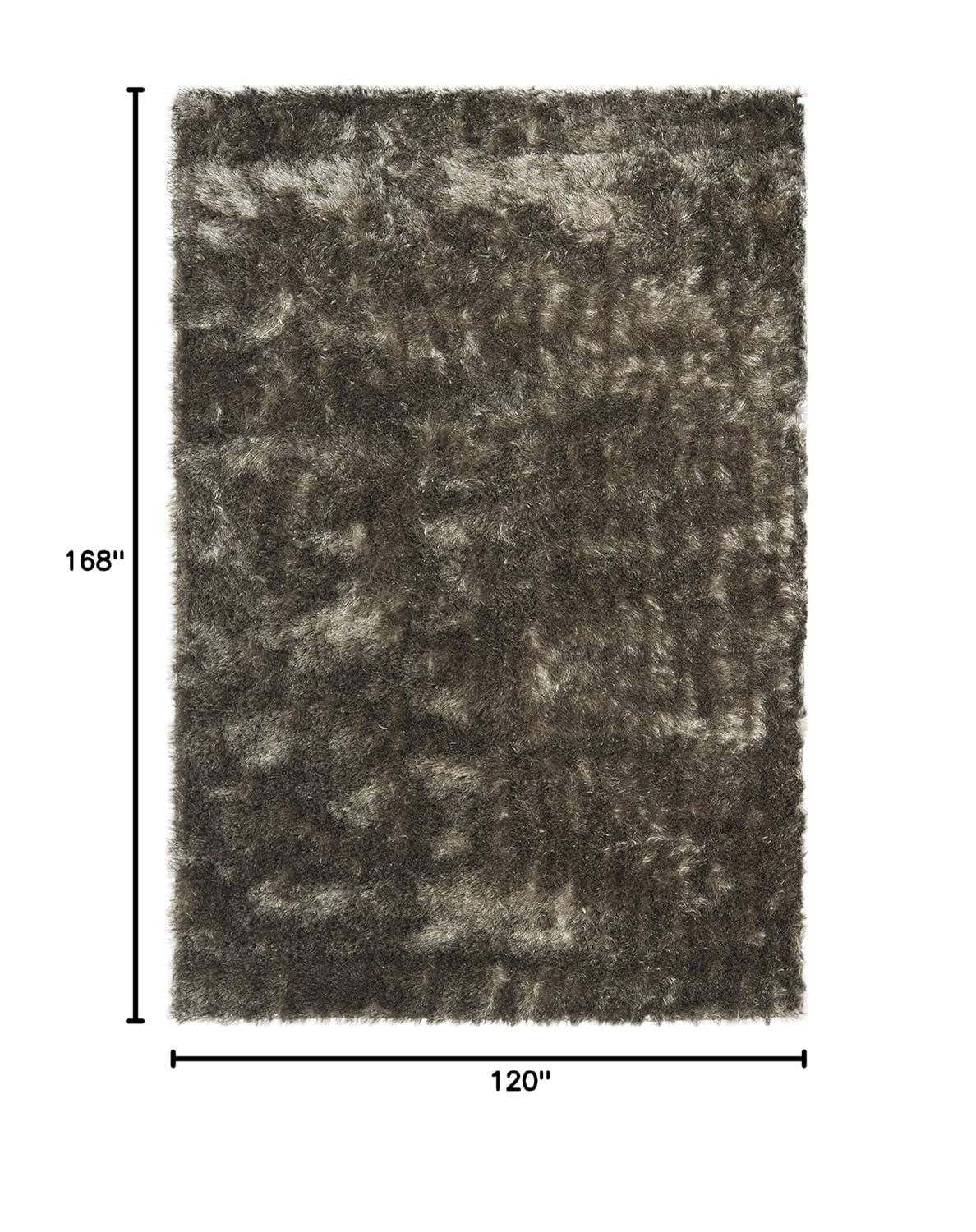 SAFAVIEH Paris Darwin Plush Polyester Shag Area Rug, Silver, 10' x 14'
