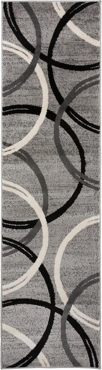 World Rug Gallery Contemporary Abstract Circles Design Area Rug