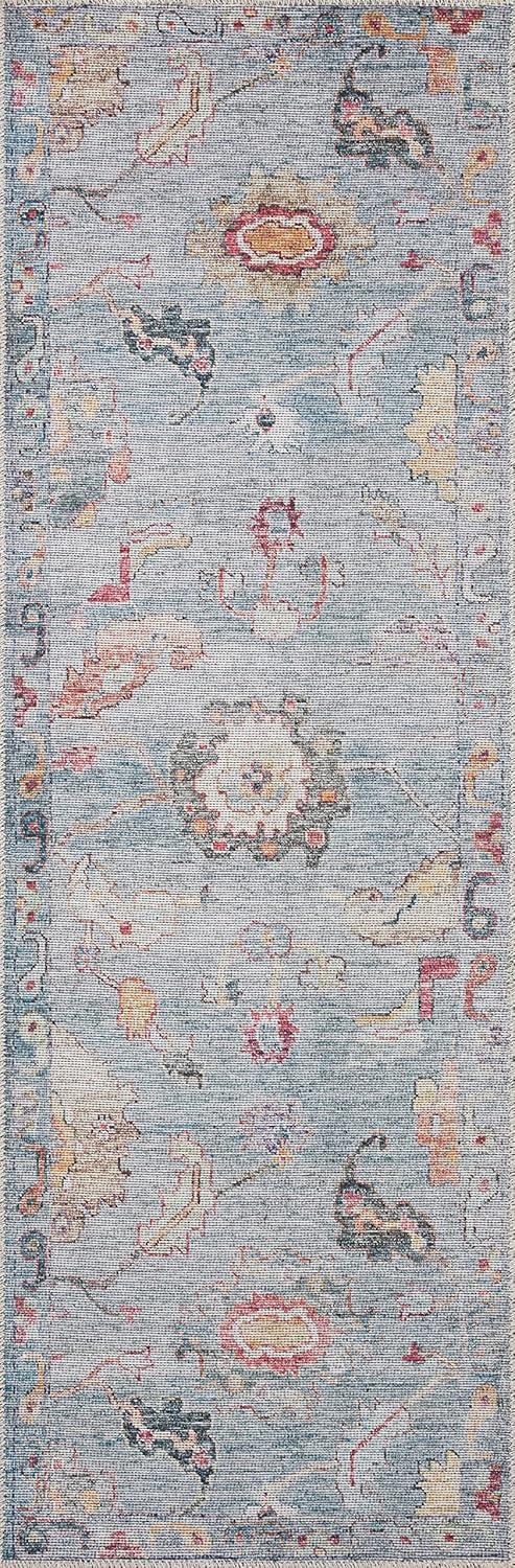 Elysium Denim Multi Oriental Low-Pile 7'6" x 9'6" Area Rug