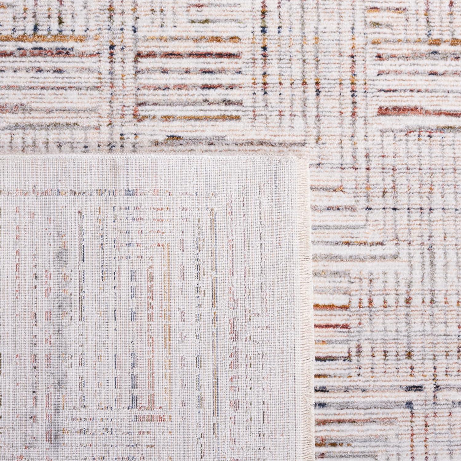 Harlow HAR105 Power Loomed Area Rug - Ivory Grey/Rust - 8'x10' - Safavieh.