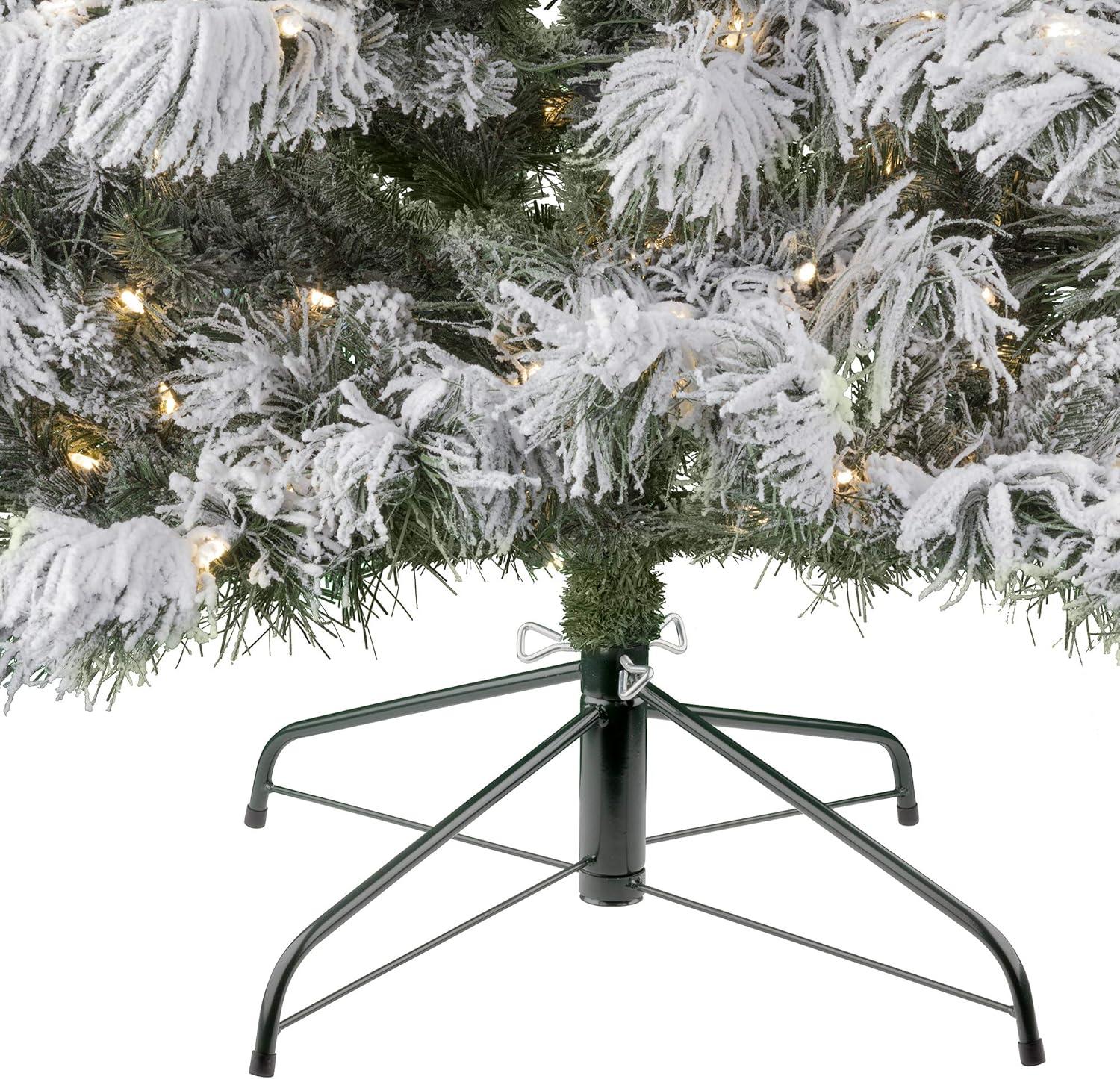 7.5' Lighted Artificial Spruce Christmas Tree