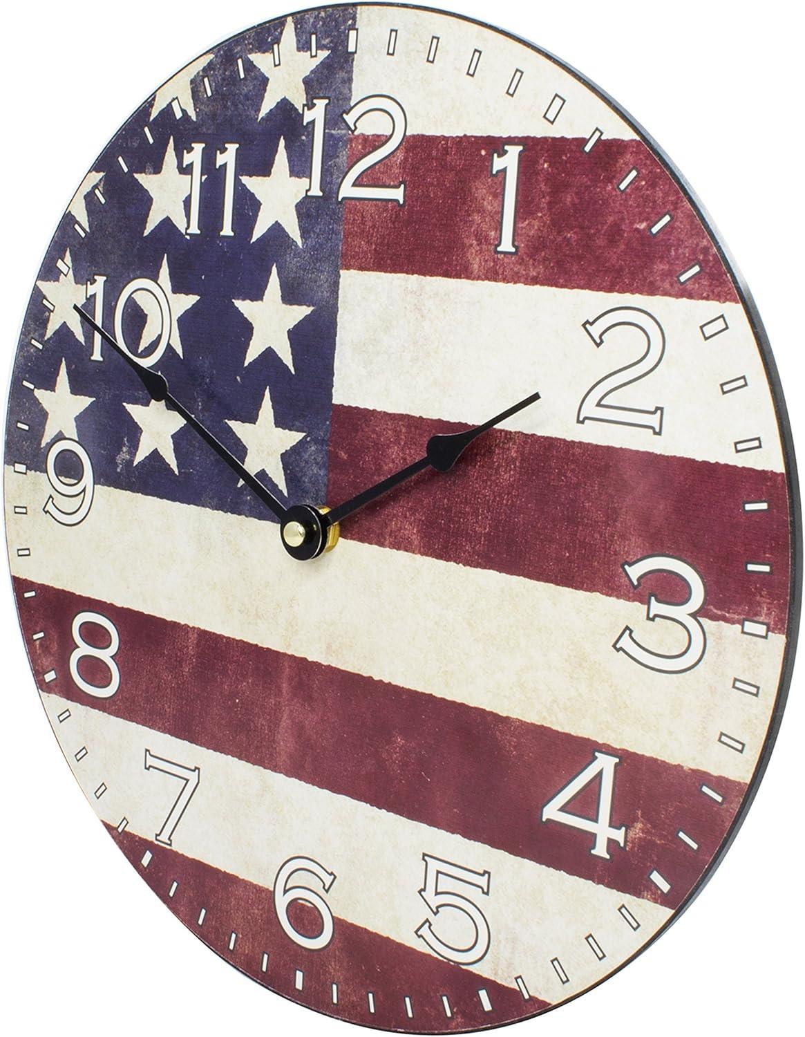La Crosse Technology Americana Quartz Wood Wall Clock