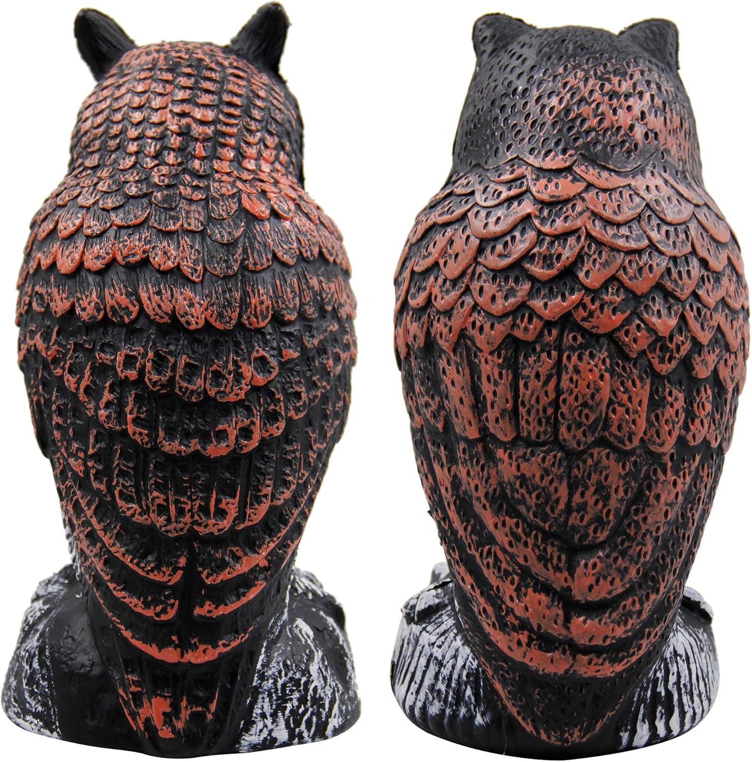 2Pack Fake Owl Decoy to Keep Birds Away Garden Decoration Bird Scare Devices for Garden Outdoor Yard