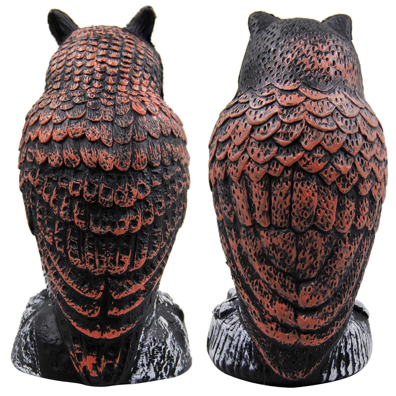 2Pack Fake Owl Decoy to Keep Birds Away Garden Decoration Bird Scare Devices for Garden Outdoor Yard