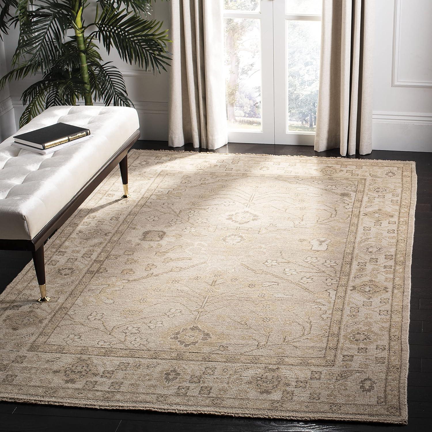 Izmir IZM134 Hand Knotted Area Rug - Gold/Ivory - 8'x10' - Safavieh