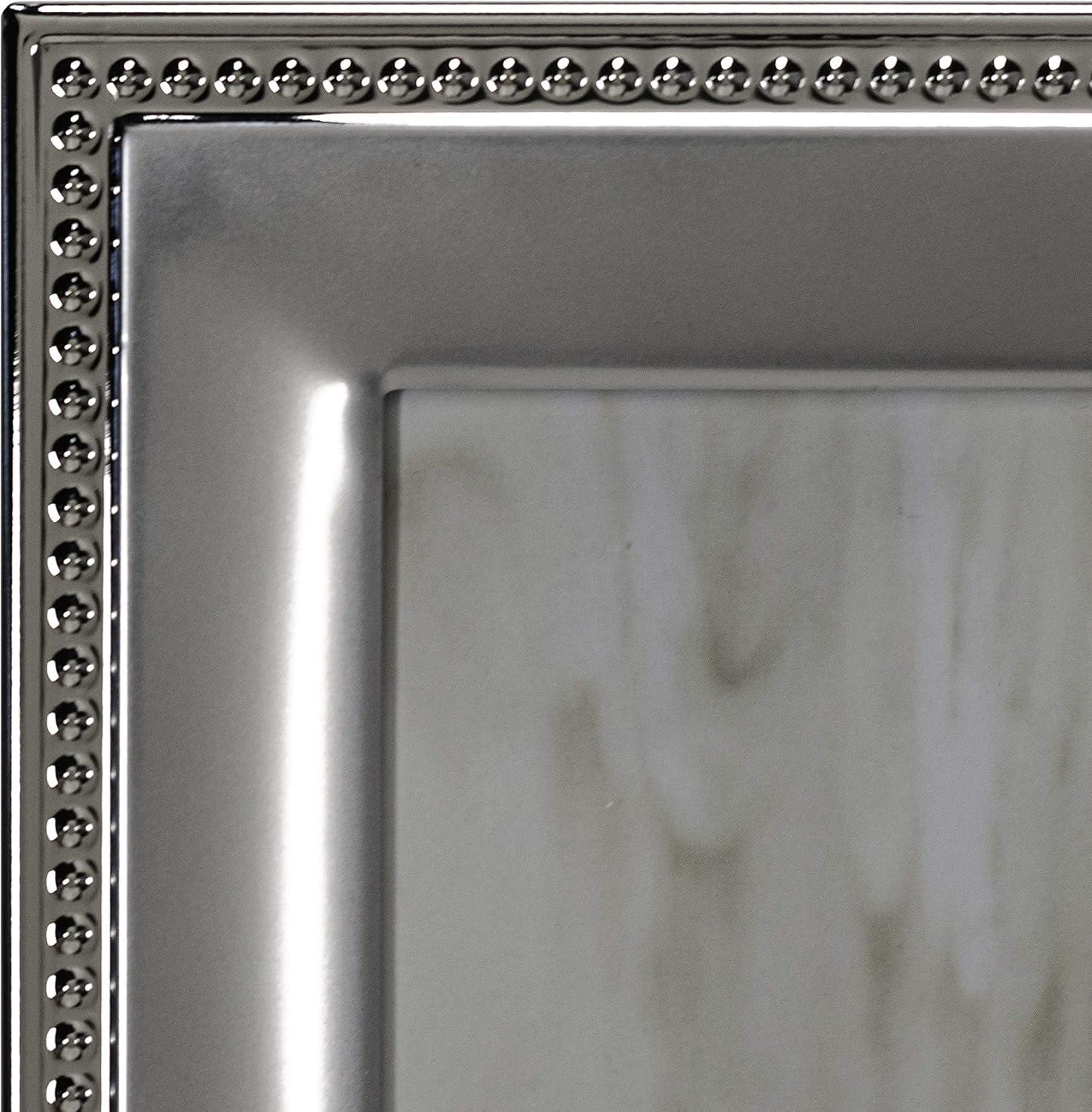 Elegant Classic Silver Beaded 8x10 Picture Frame