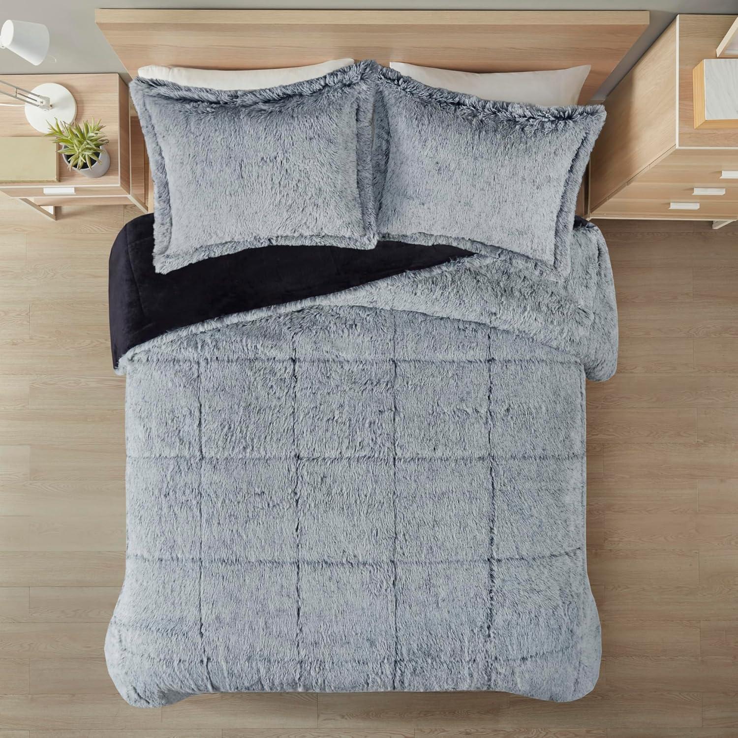 Intelligent Design Malea Shaggy Faux Fur Comforter Mini Set