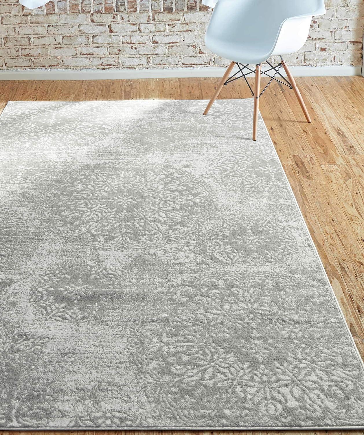 Unique Loom 3' 3 x 5' 3 Rectangle Sofia Light Gray Area Rug