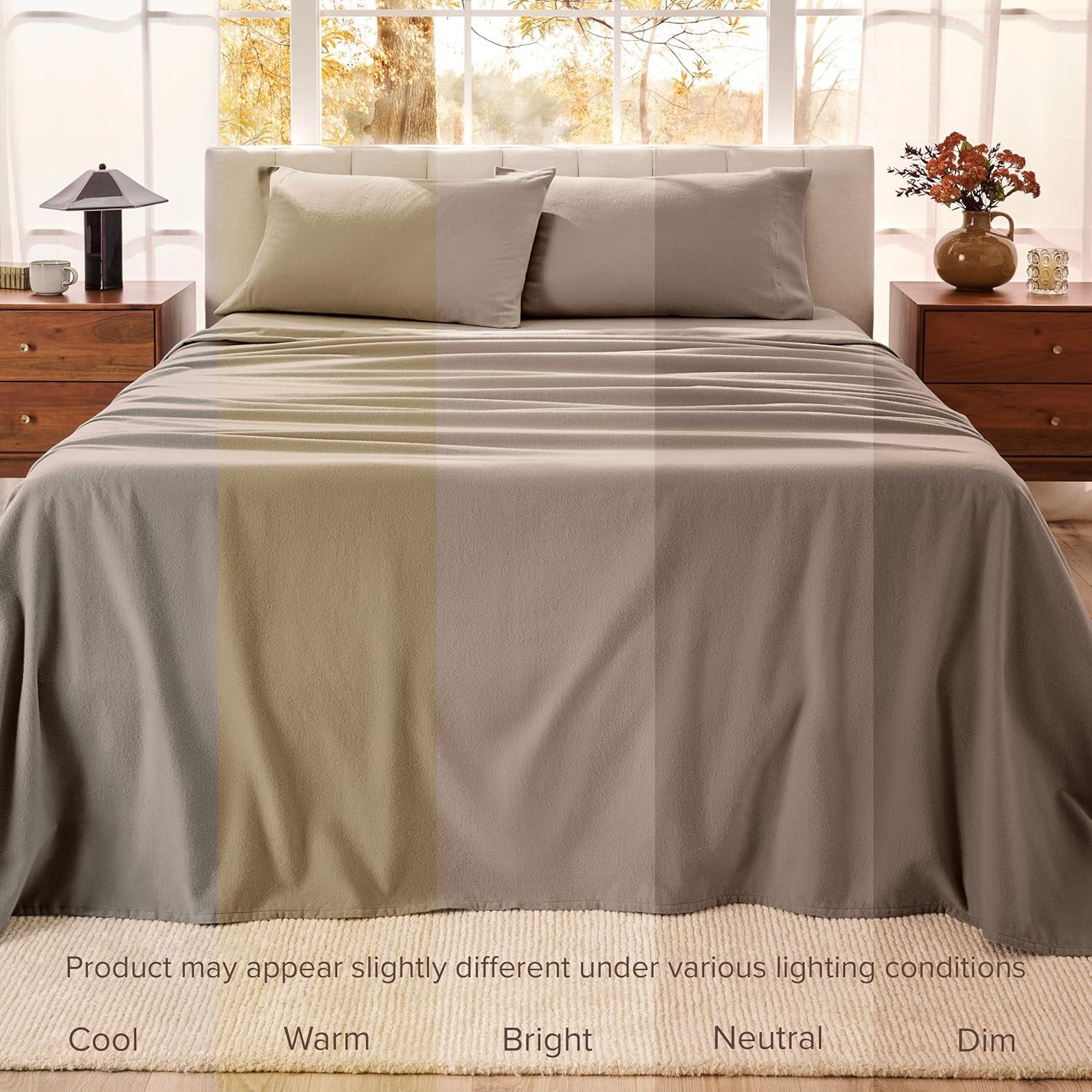 Bare Home Organic 100% Cotton Flannel Sheet Set