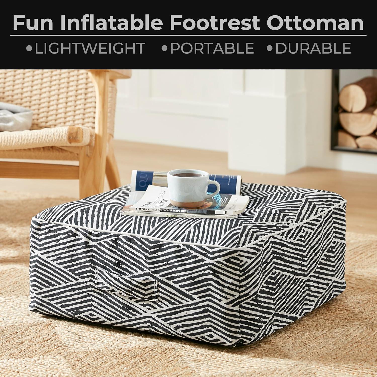 Costa Portable Water Repellent Inflatable Round/Cube Ottoman