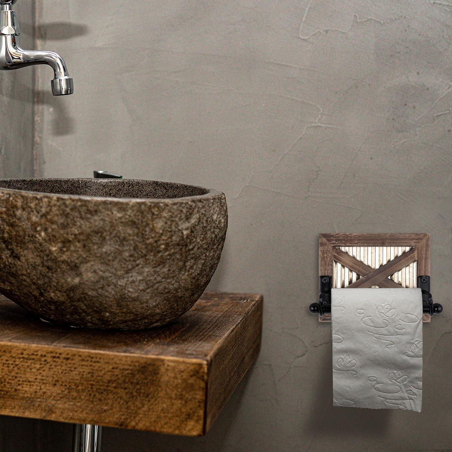 Autumn Alley Wall Mount Rustic Farmhouse Toilet Paper Holder