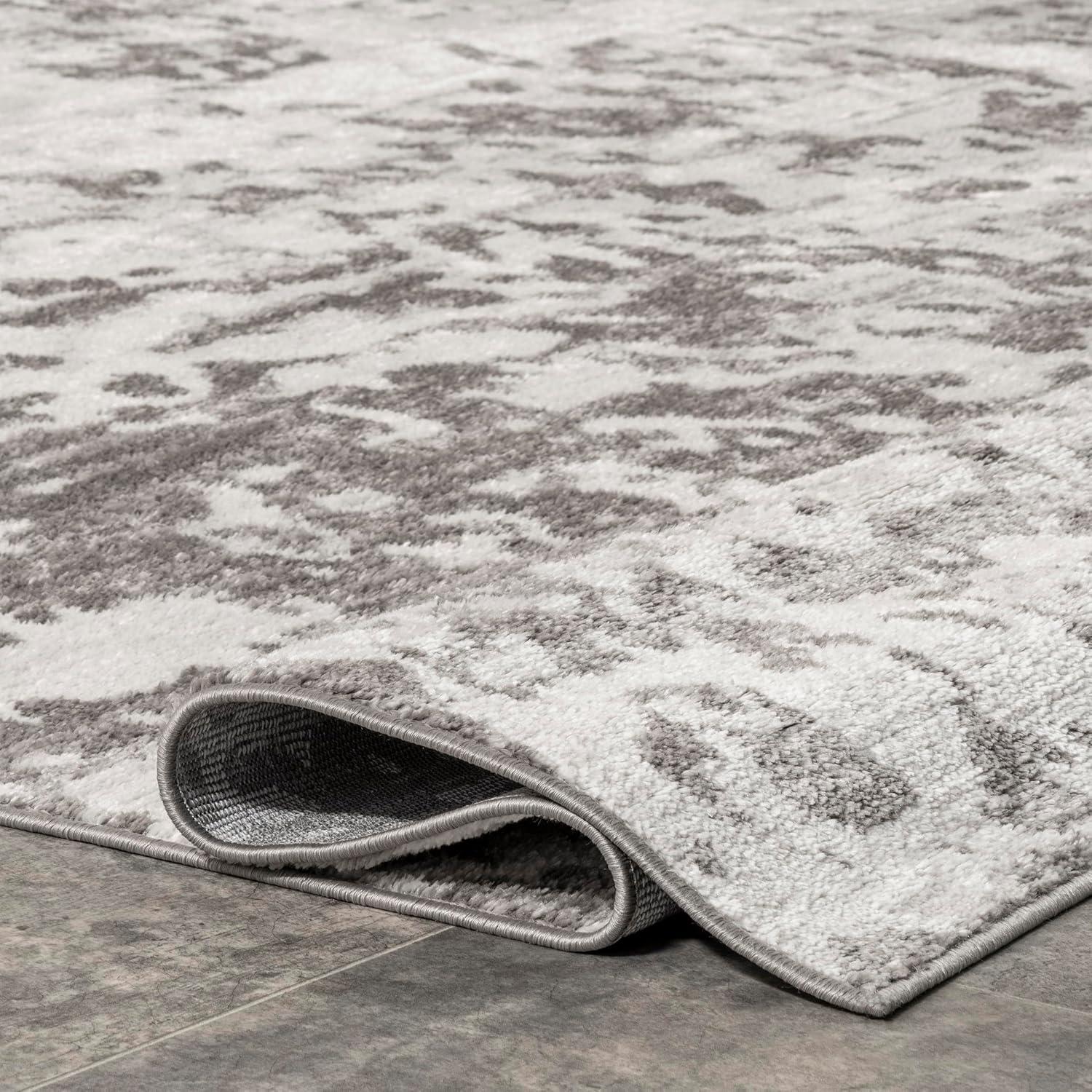 Nuloom Meaghan Abstract 3x5 Accent Indoor Area Rug for Living Room Bedroom Dining Room Entryway Kitchen, Grey/Ivory