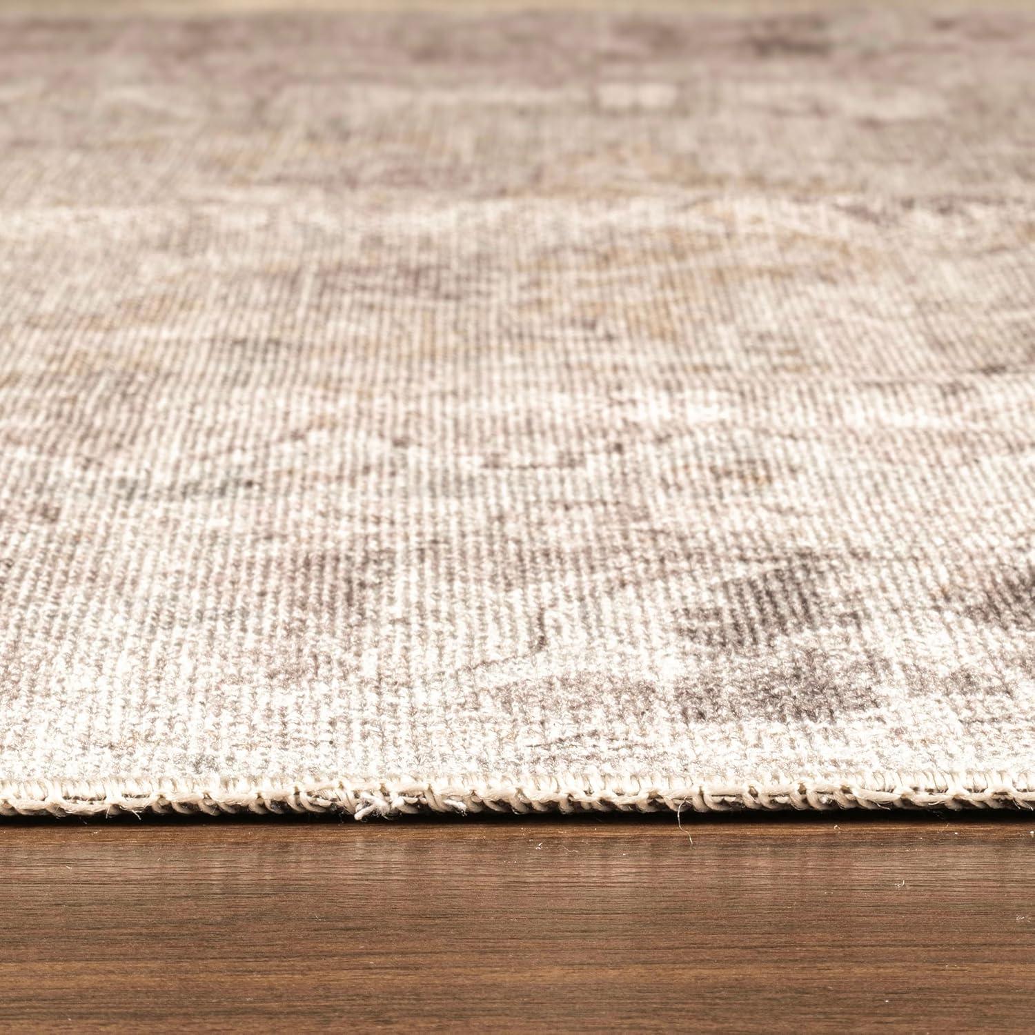 Nuloom Davi Faded Spill Proof Treated Pet Friendly Premium Machine Washable Area Rug, 9' x 12', Stone