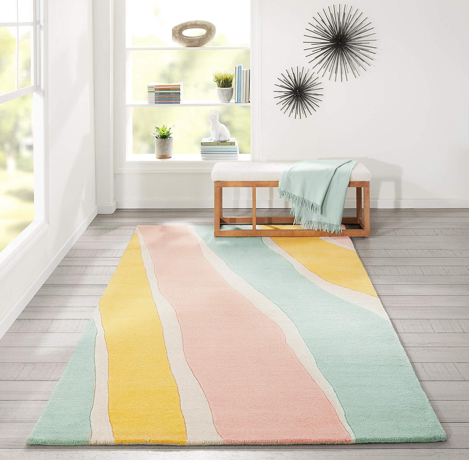 Hand Tufted Wool Abstract Indoor Rug