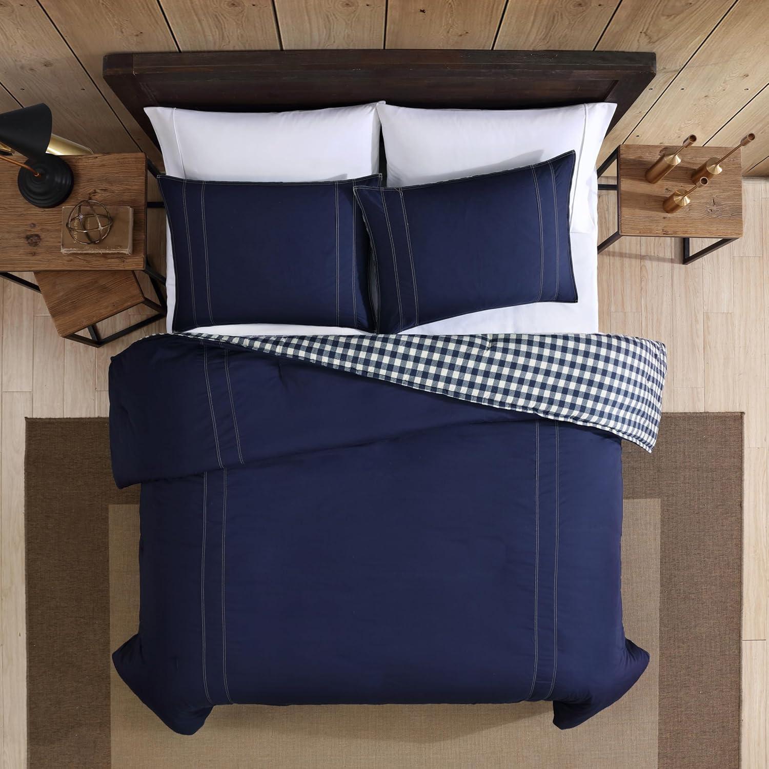 Eddie Bauer Eddie Bauer Kingston Navy Cotton Reversible Comforter Set