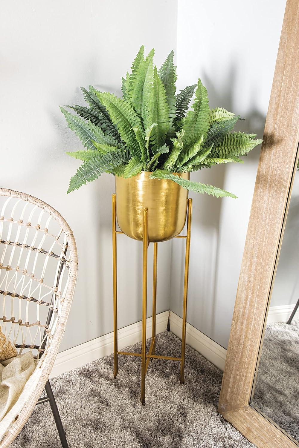 2 - Piece Tall Round Planter Metal Stand