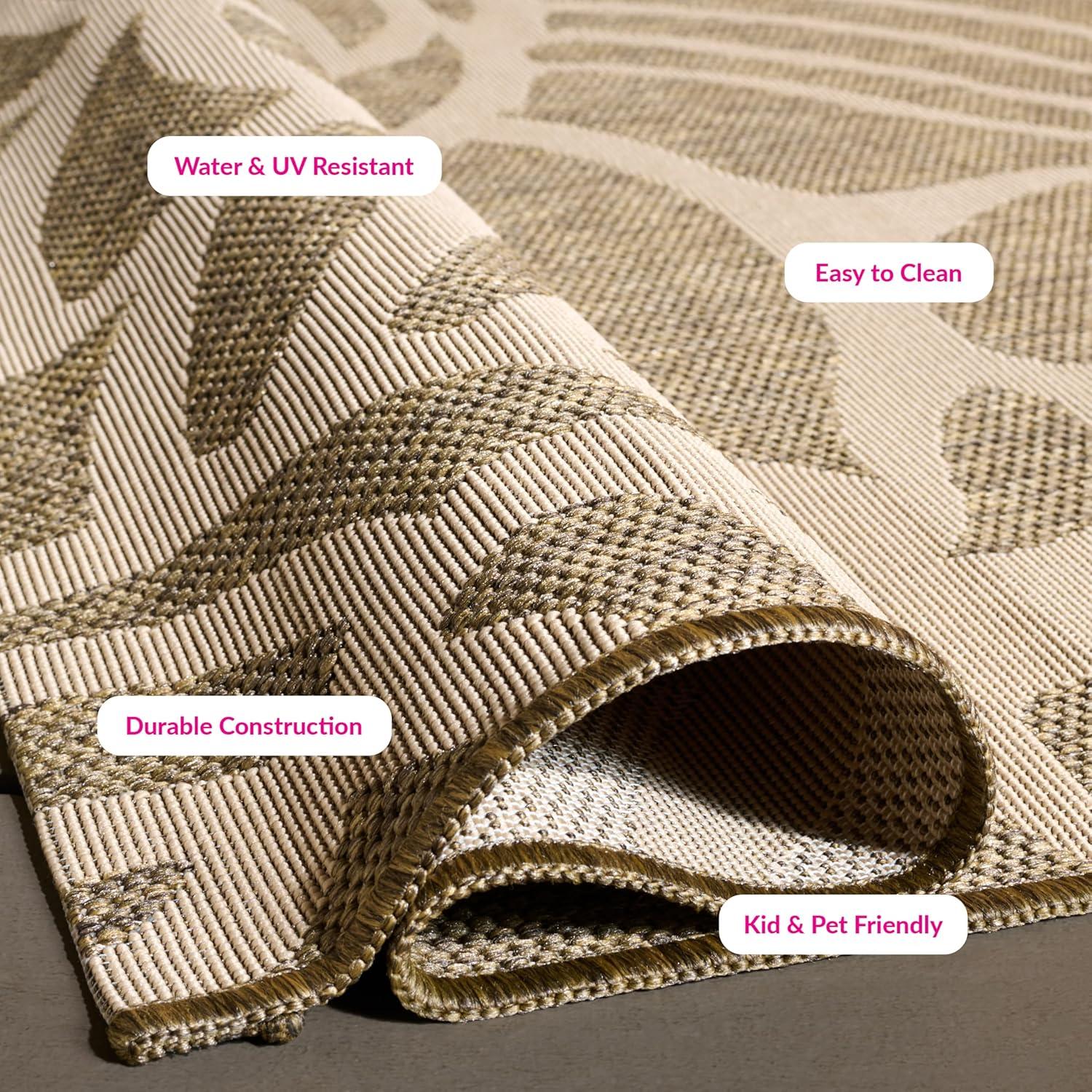 Courtyard CY5141 Power Loomed Indoor/Outdoor Area Rug - Coffee/Sand - 5'3"x7'7" - Safavieh.