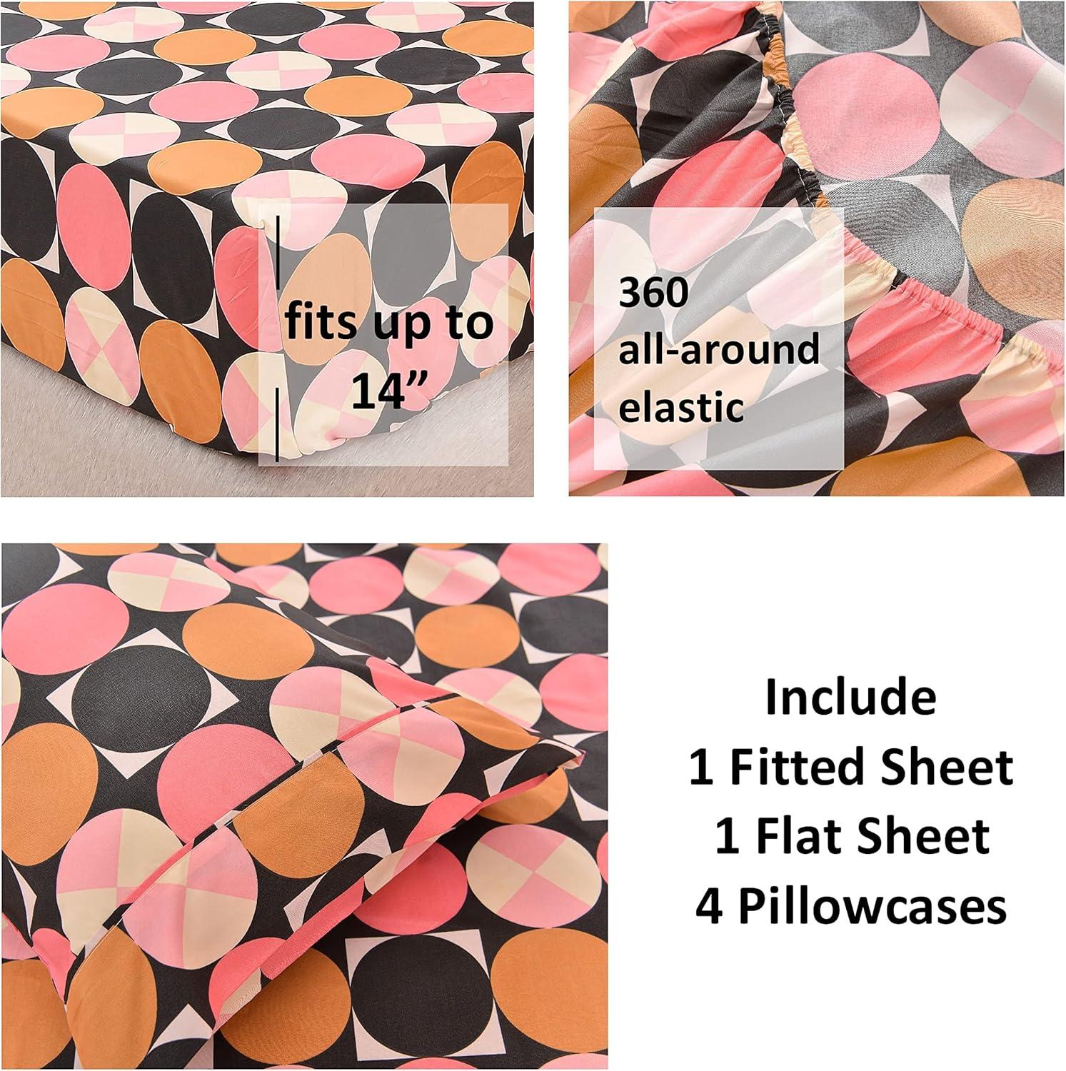 Microfiber Polka Dots Sheet Set