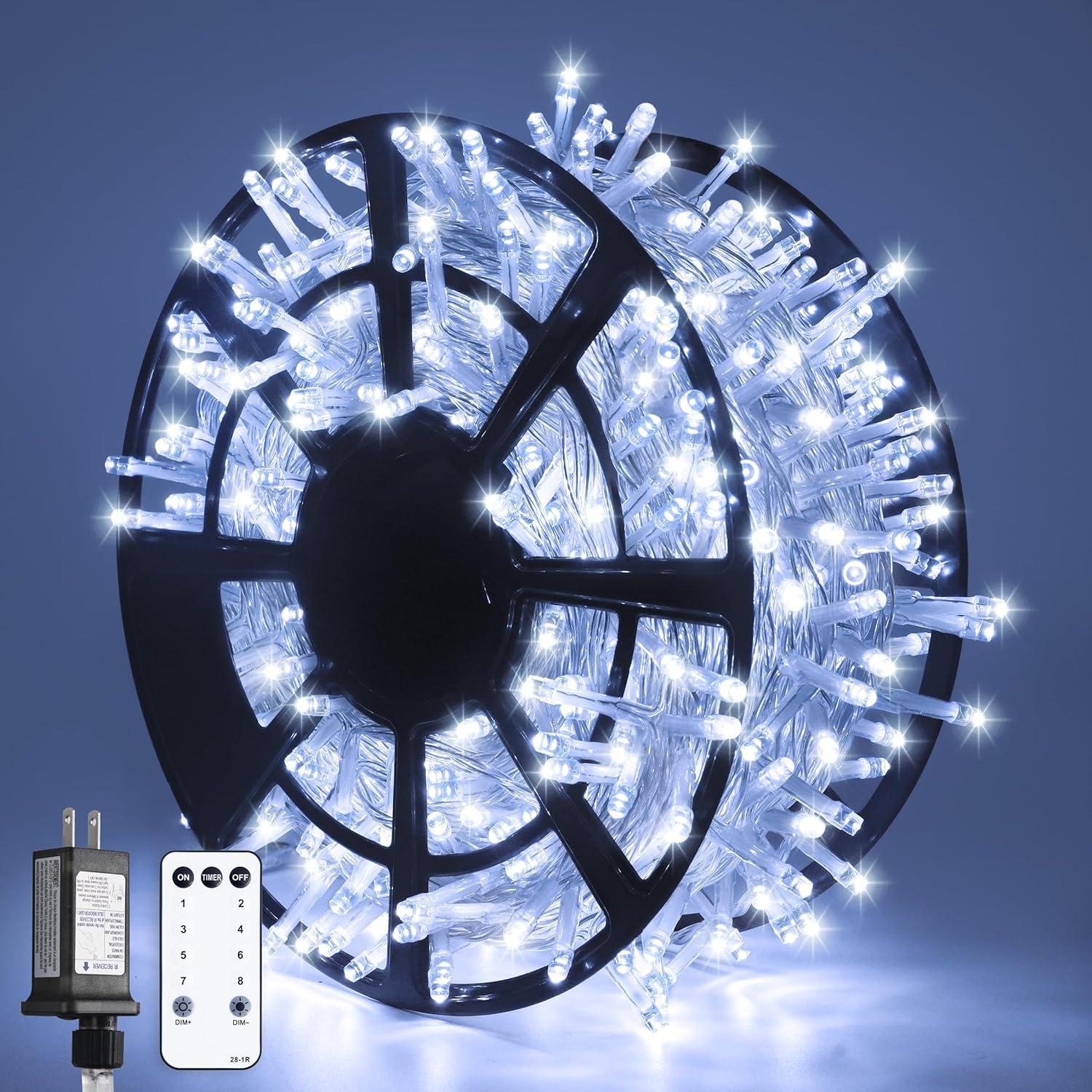 168FT Warm White LED Outdoor Christmas Fairy Lights