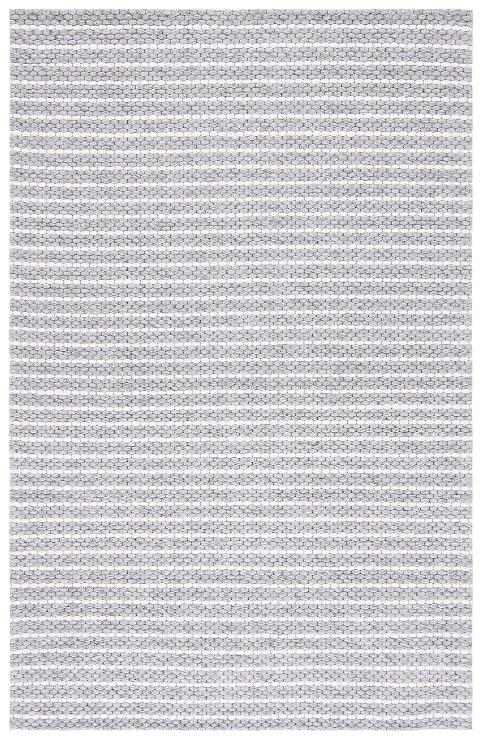 Marbella MRB207 Hand Woven Indoor Accent Rug - Grey/Ivory - 4'x6' - Safavieh