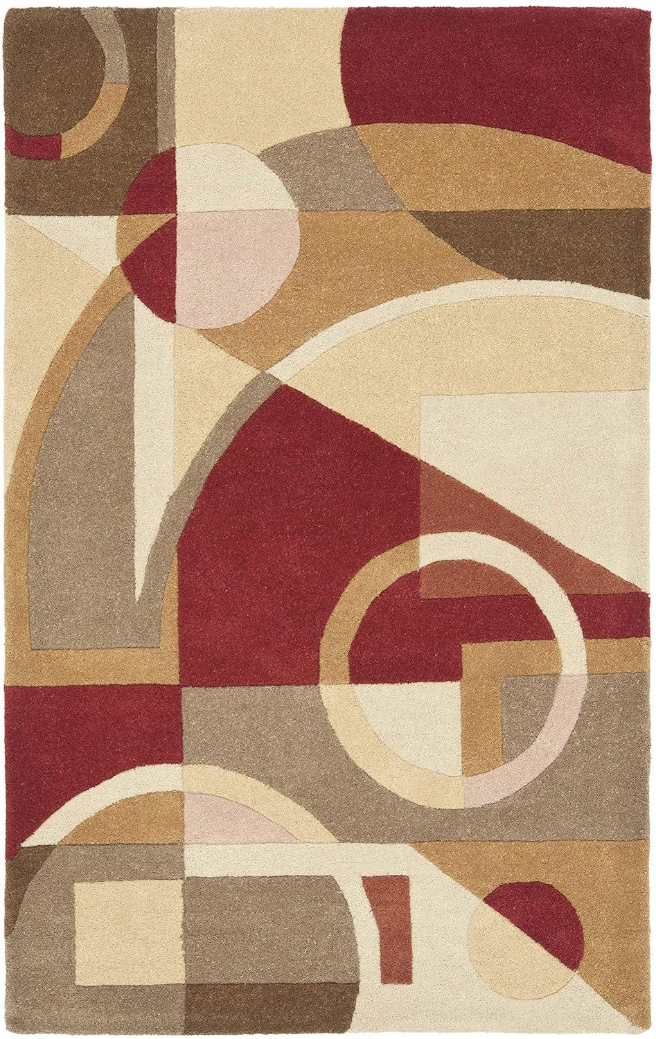 SAFAVIEH Rodeo Drive Clarissa Abstract Geometric Wool Area Rug, Beige/Multi, 9'6" x 13'6"