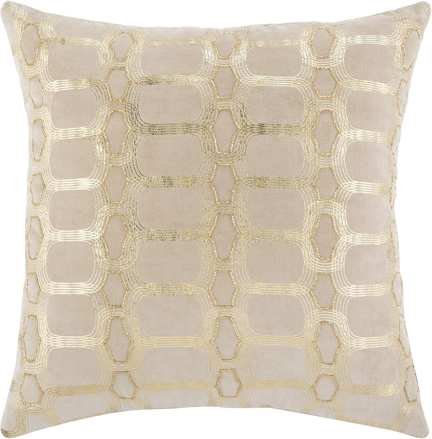 Geometric Cotton Reversible Throw Pillow