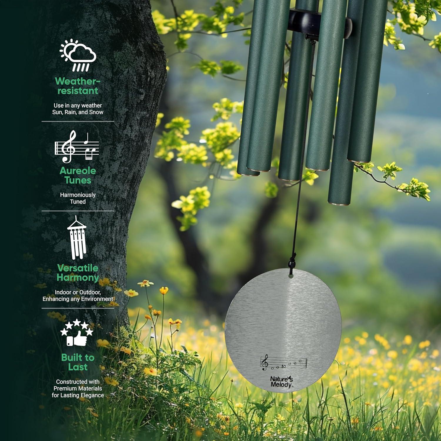 Nature's Melody Nature's Melody Tuned 6-Tube Outdoor Wind Chimes